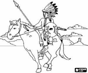 indian with bow and arrow coloring pages - photo #33