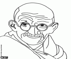 mahatma gandhi standing photos coloring pages - photo #21